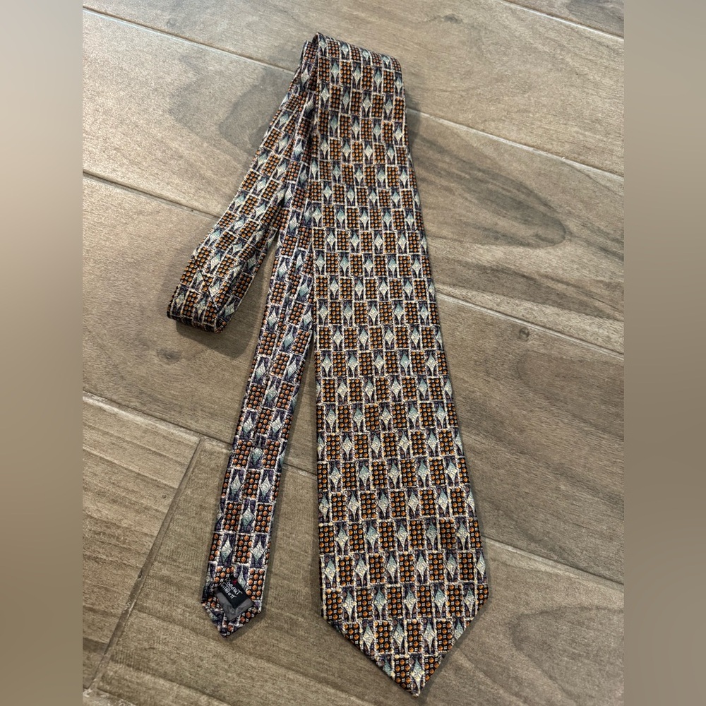 Vtg Robert Talbott Multicolor Patterned Tie, 100%… - image 1